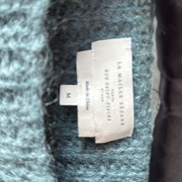 Sezane Teal (Green/Blue) Crew Neck Sweater - Picture 2 of 6